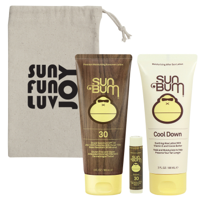 Sun Bum Beach Kit with SPF 30 Sunscreen and Pouch