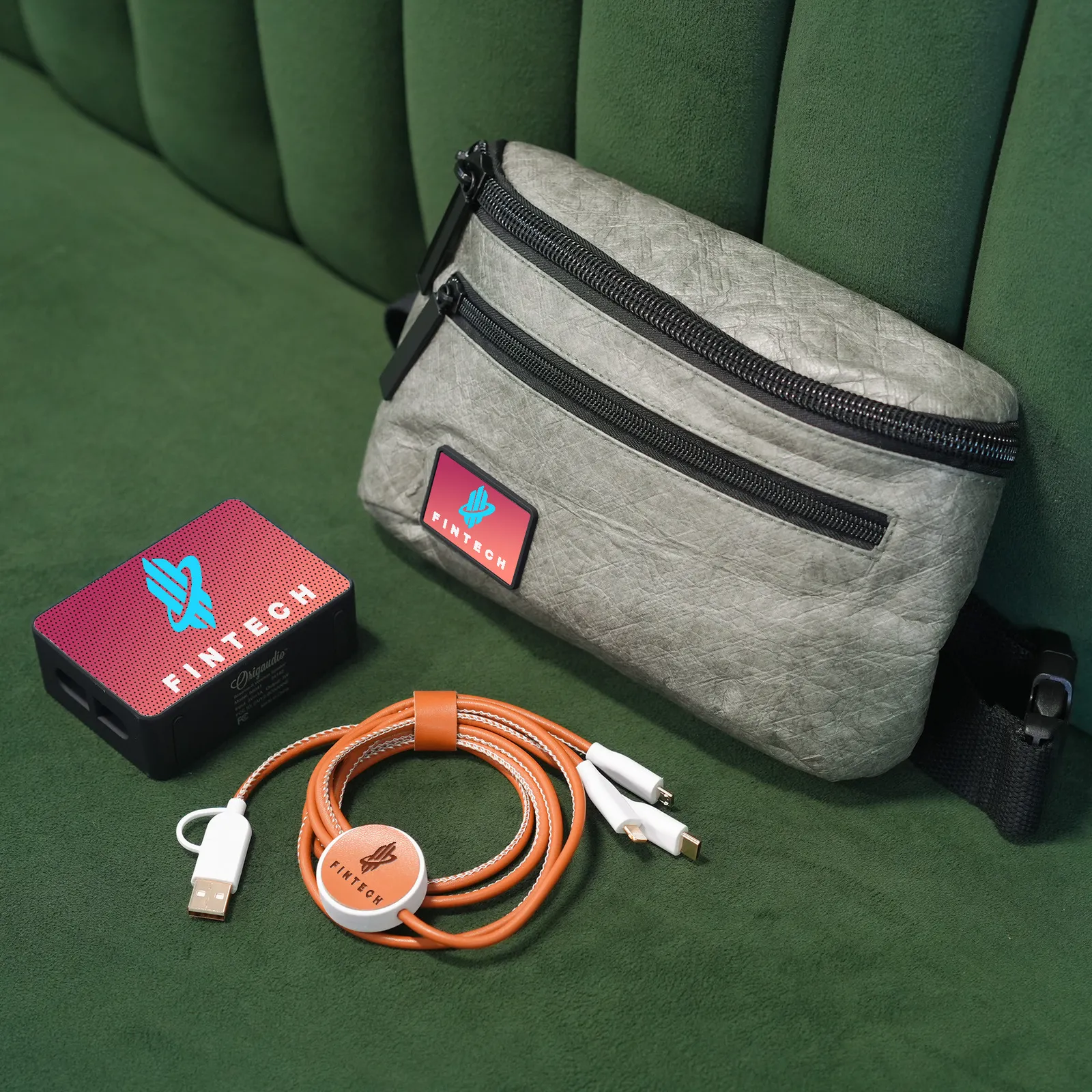 Tech Kit Crossbody Bag with Speaker and Cable