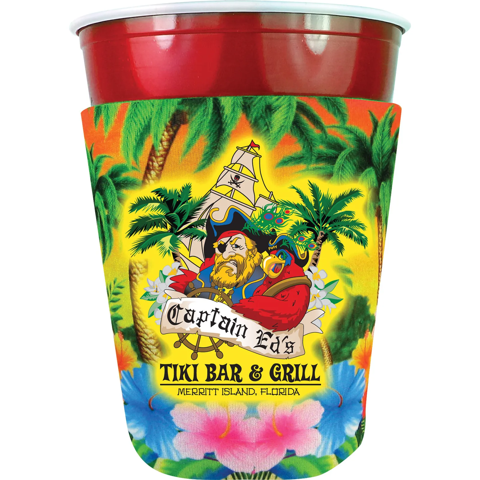 Party Cup Cooler Full Color Scuba Foam