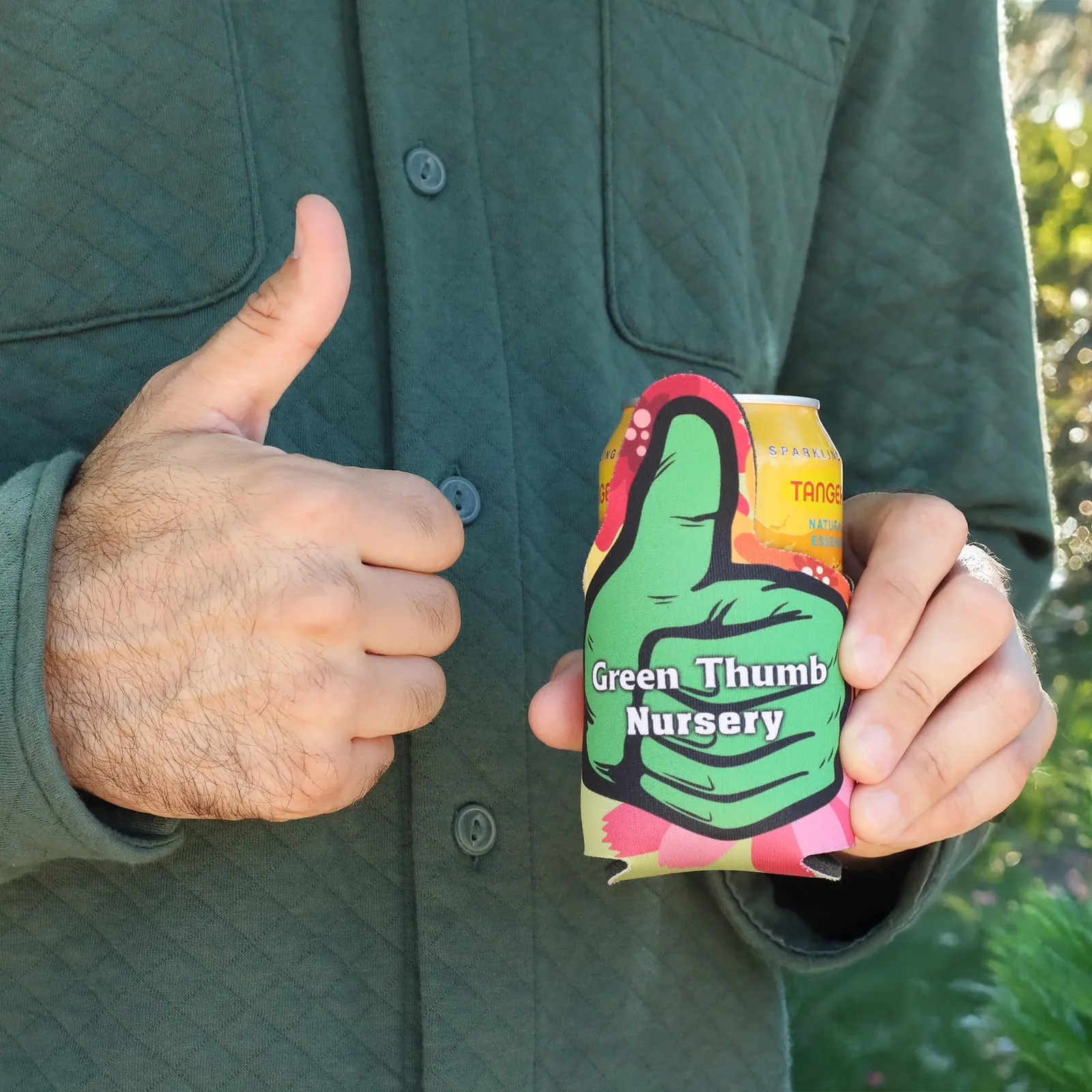Custom Koozies Thumbs Up Can Cooler High-Density Foam - 4 x 4 in