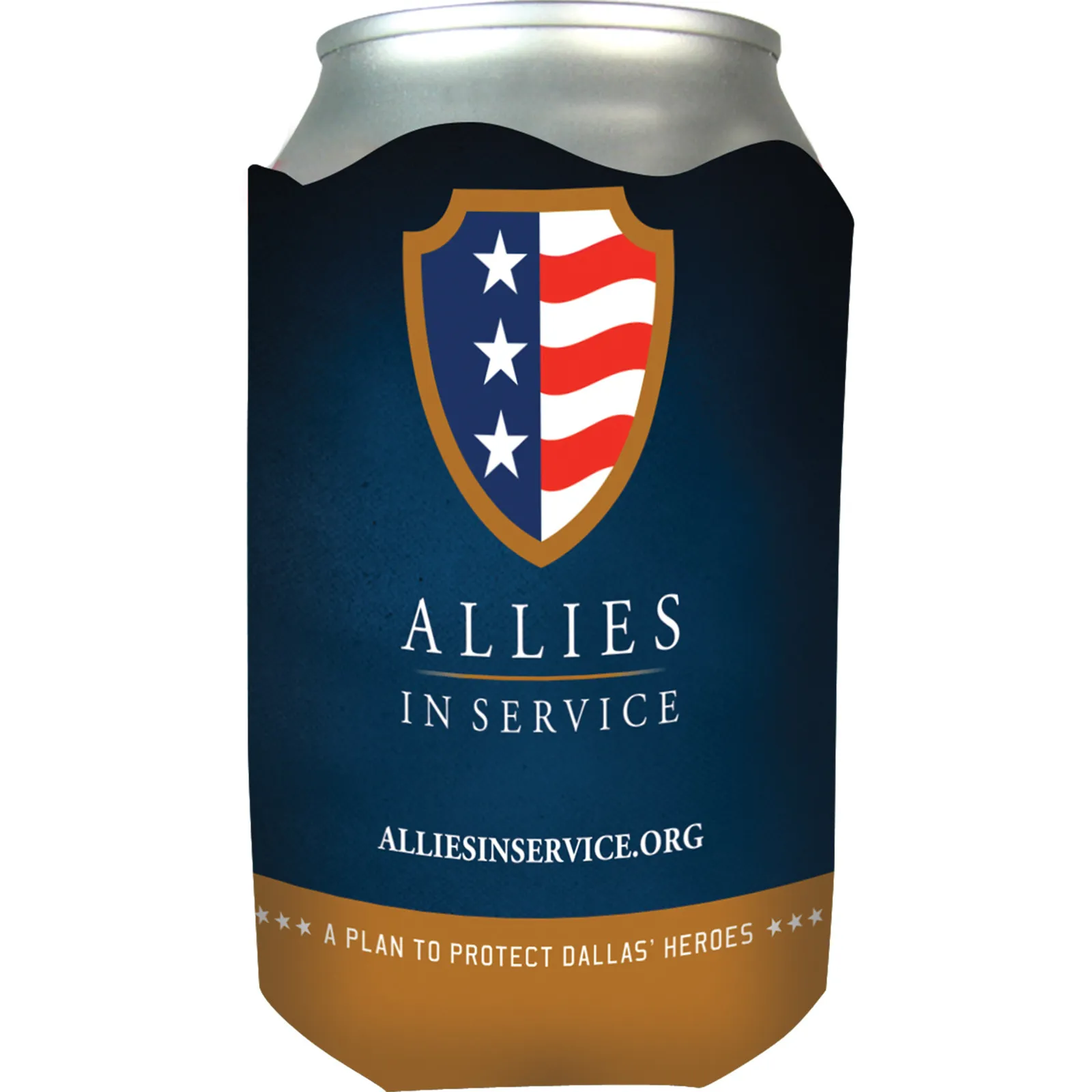 Custom Koozies Wave Can Cooler Full Color Scuba Foam - 4 x 4 in - product view 1