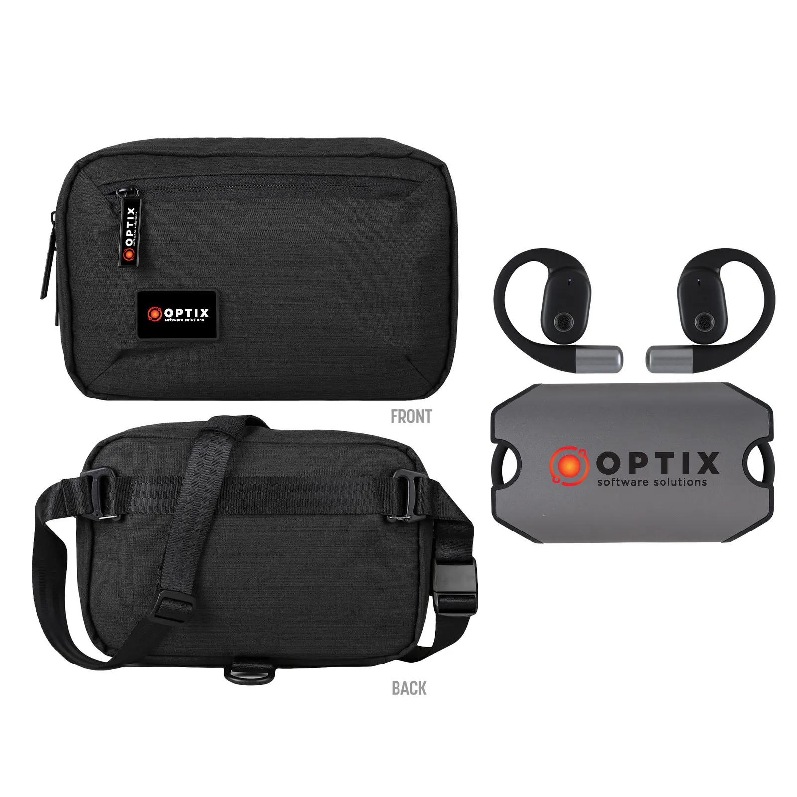 Snow Canvas Tech Sling with Wireless Earbuds - 10 x 6 in - product view 2