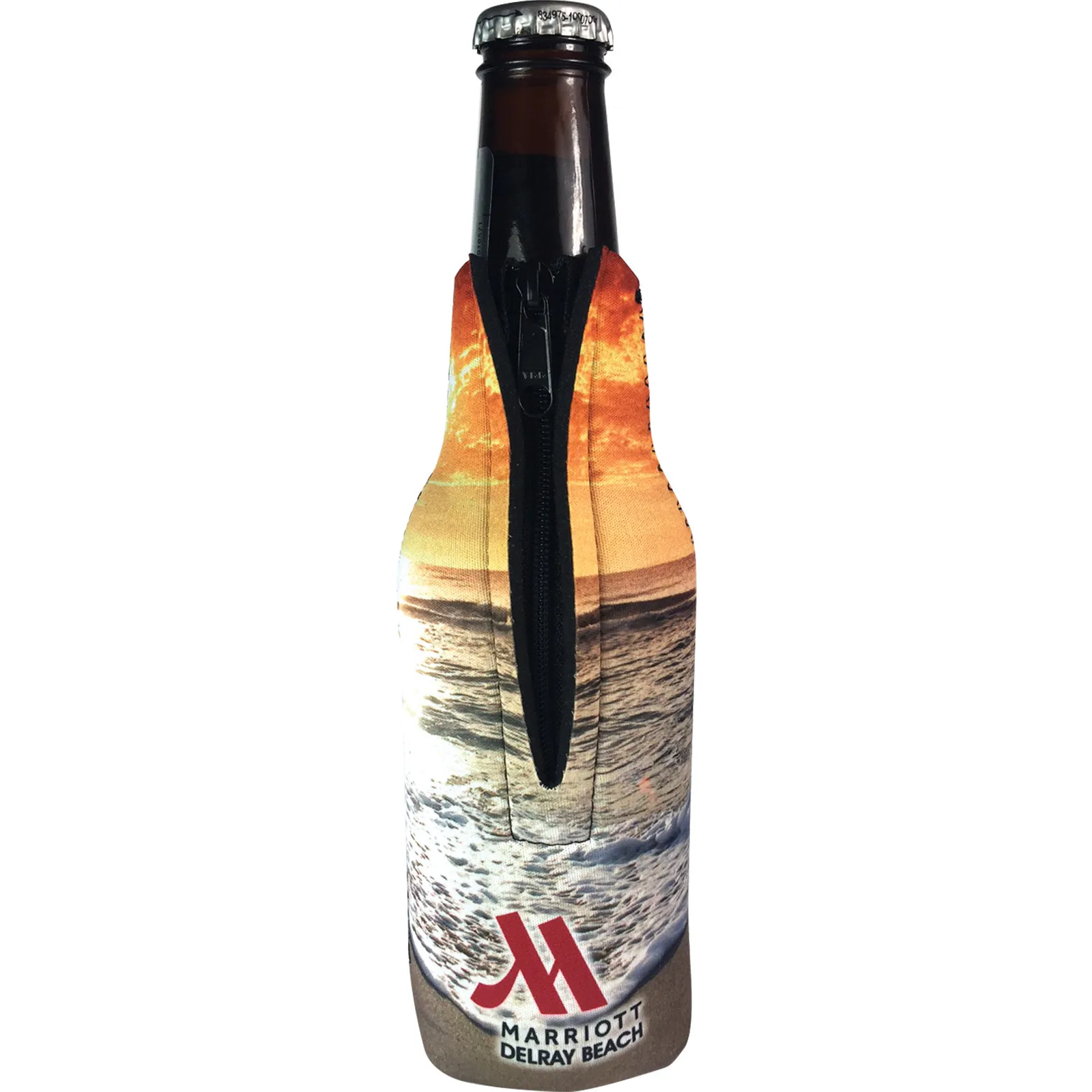 Bottle Cooler Neoprene with Zipper - 12 oz