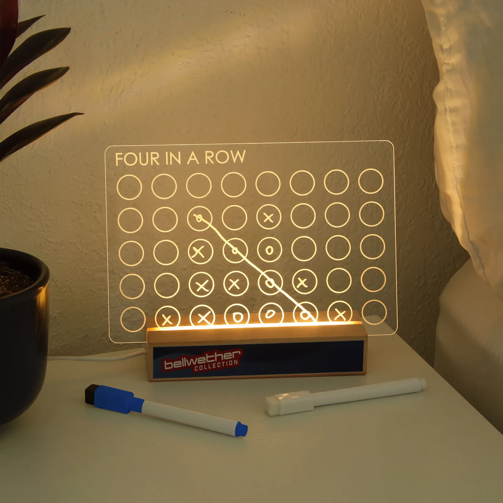 Desktop Game Set LED Light-Up Beechwood Base - product view 2