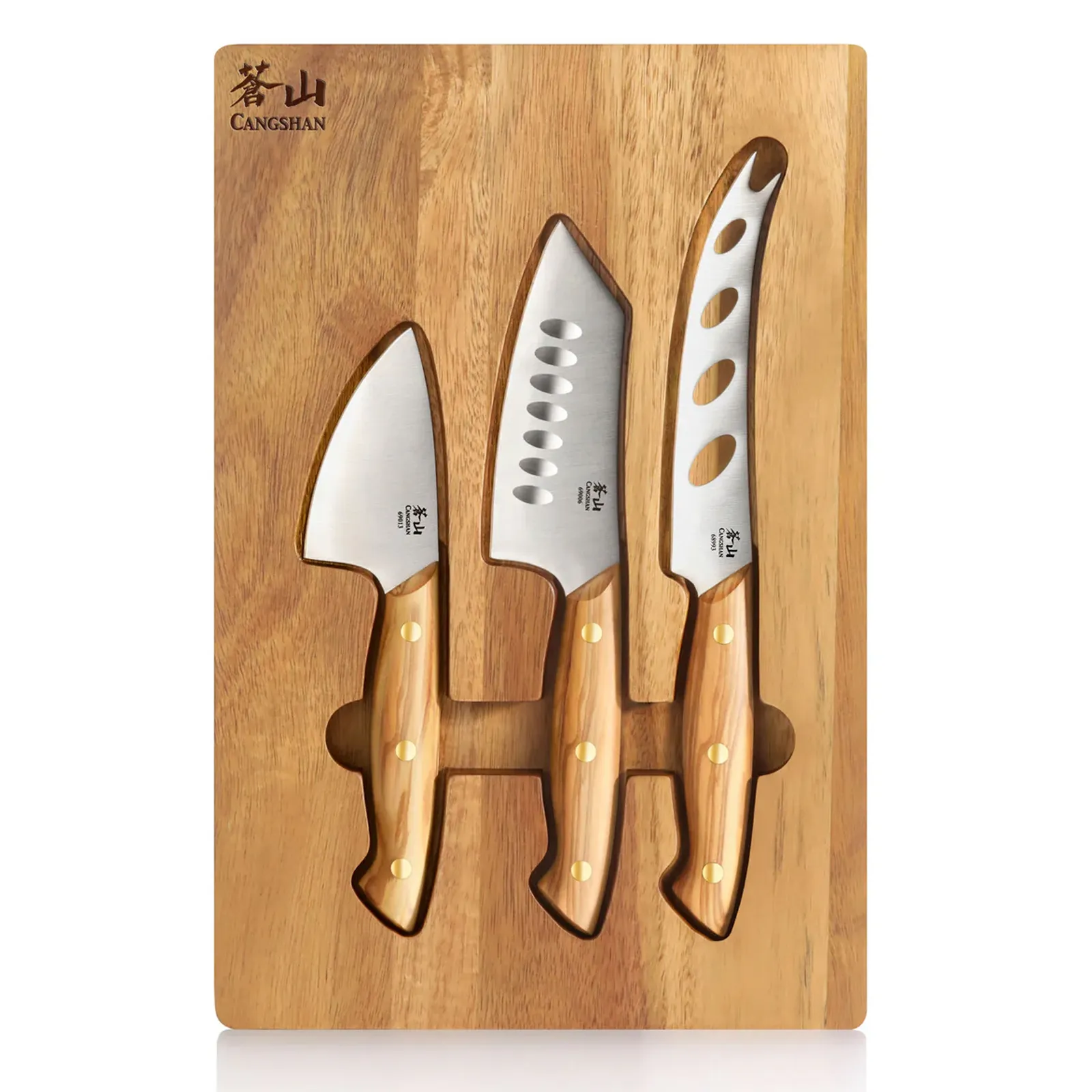 Cangshan Cheese Knife Set Olive Wood (3 Piece)