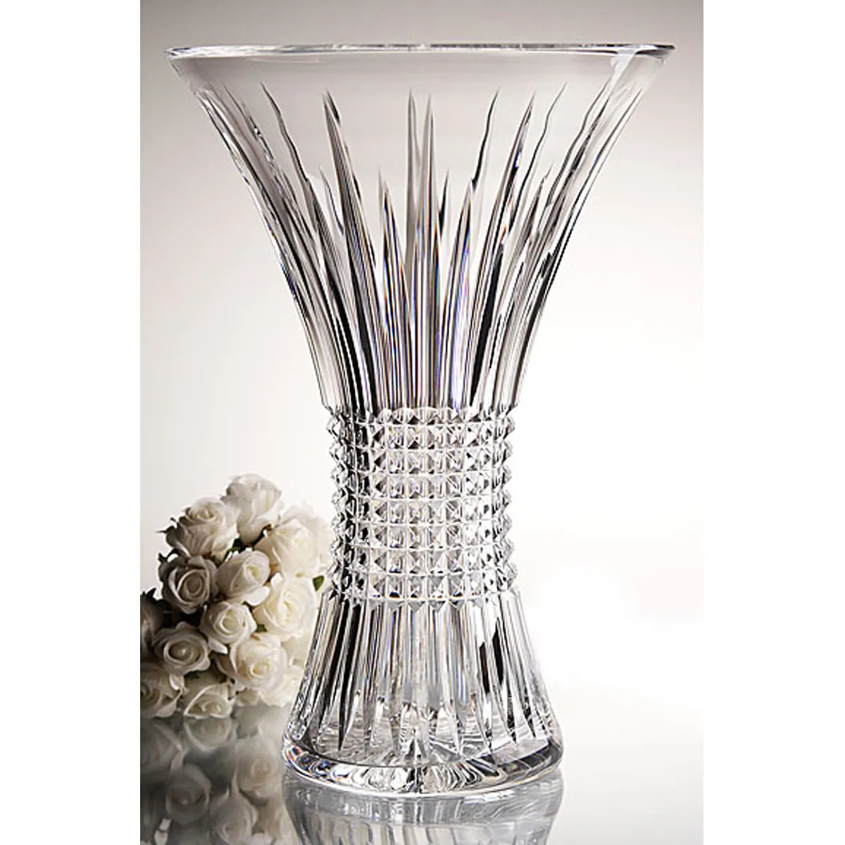 Waterford Vase Lismore Diamond Crystal - 8 in