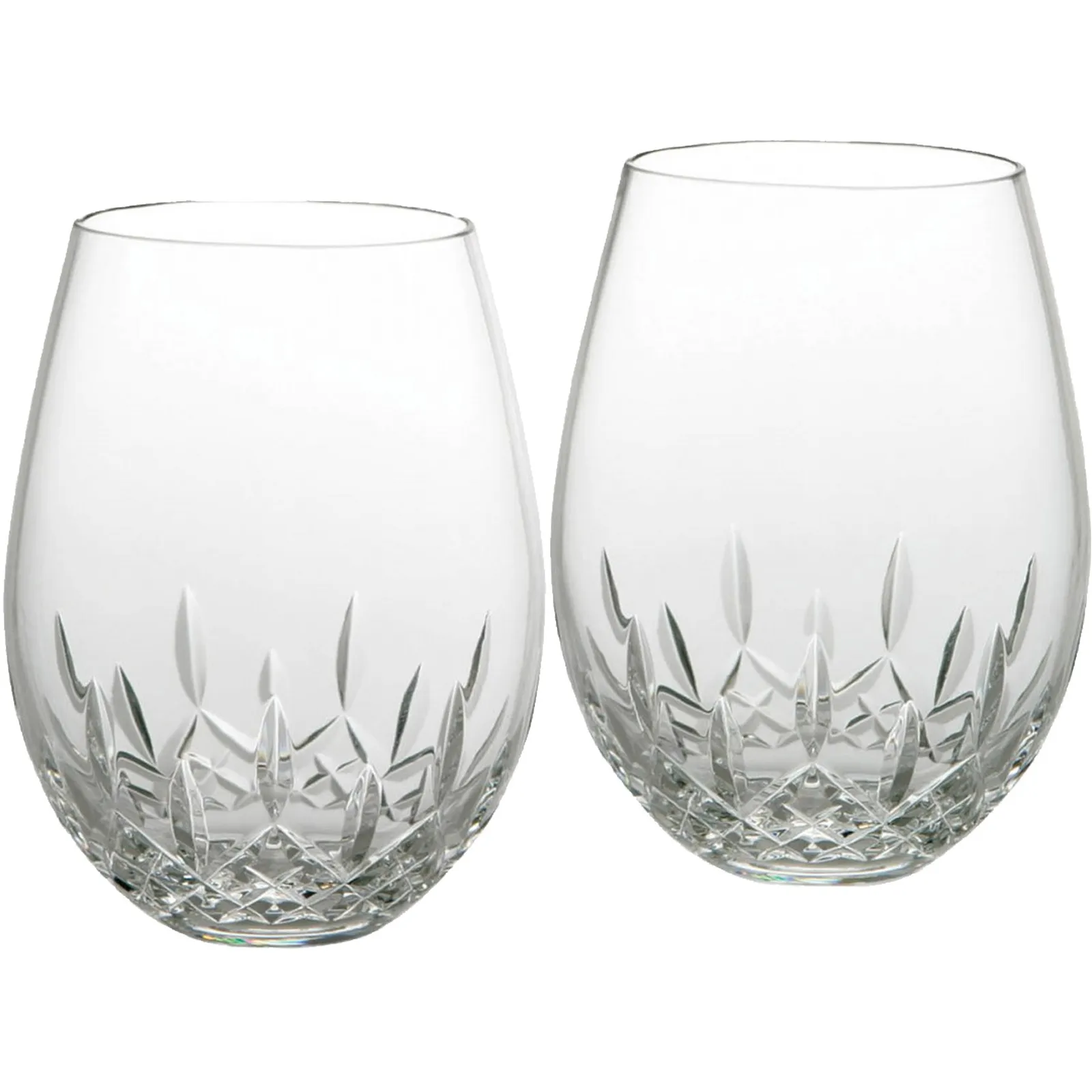 Waterford Stemless Wine Glass Deep Red Crystal - Pair