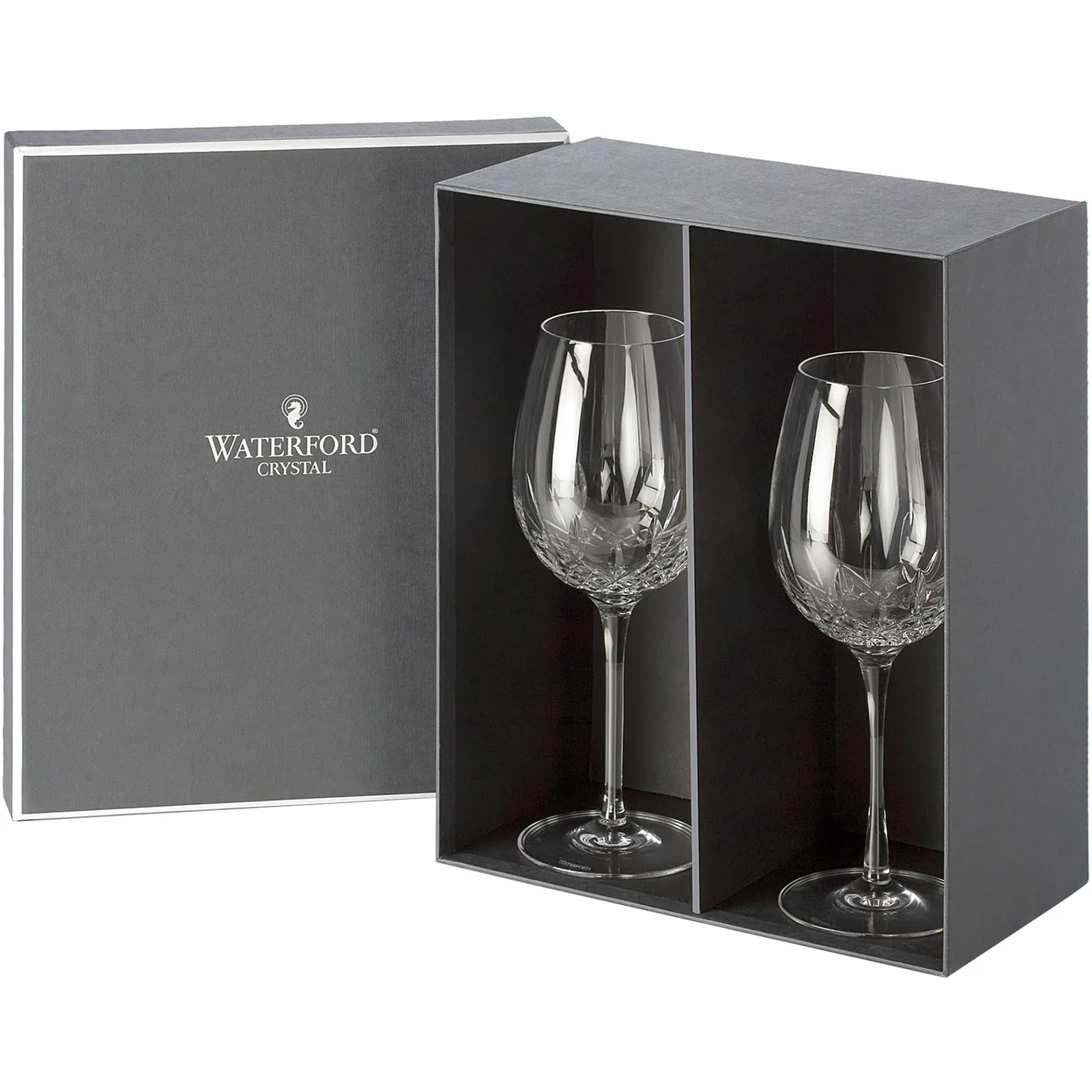 Waterford Red Wine Glass Lismore Essence Crystal - Pair