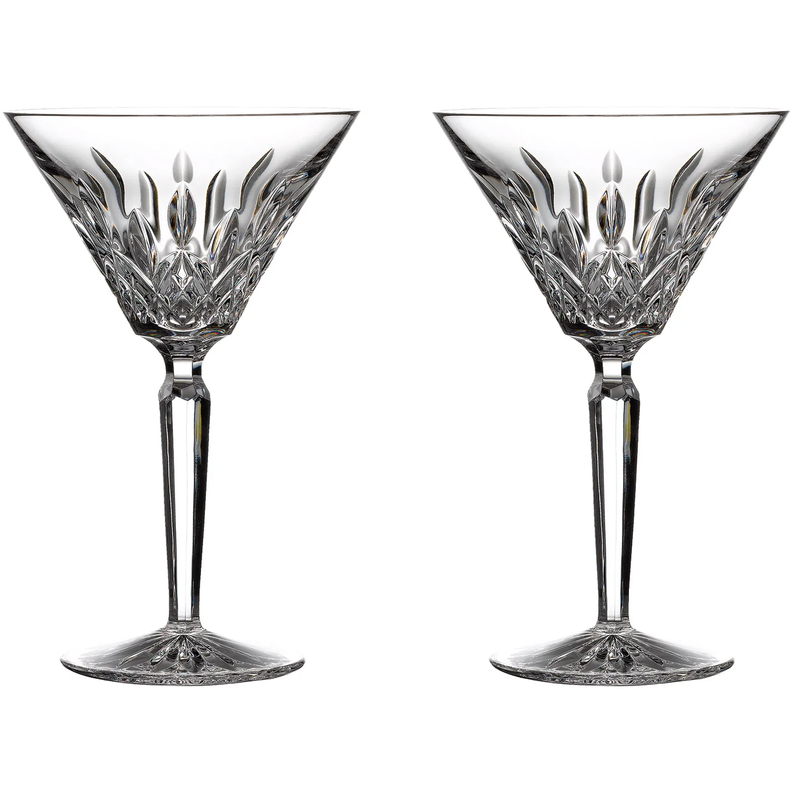 Waterford Martini Glass Lismore Crystal - 4 oz Set of 2
