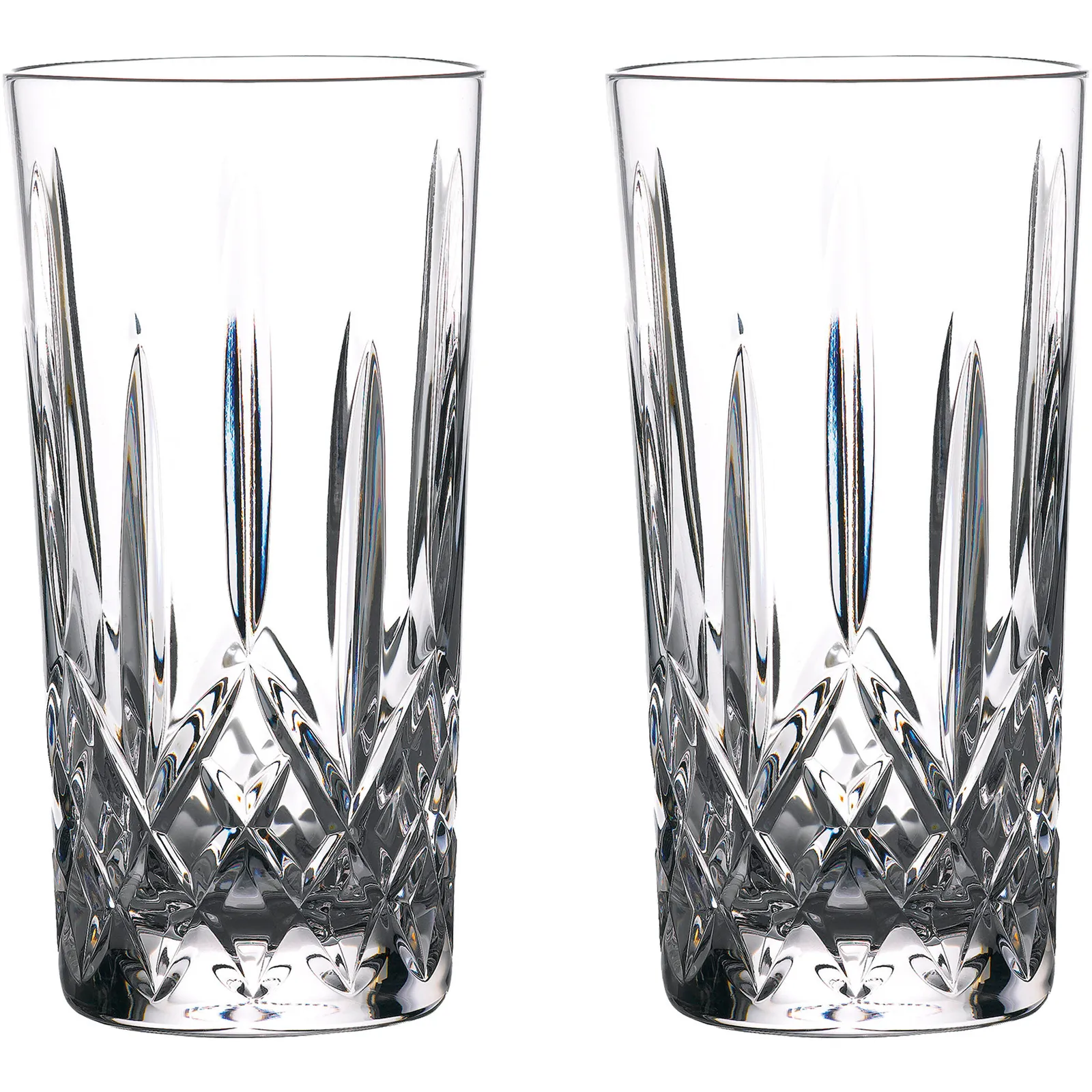 Waterford Highball Glass Lismore Crystal - 16 oz Set of 2