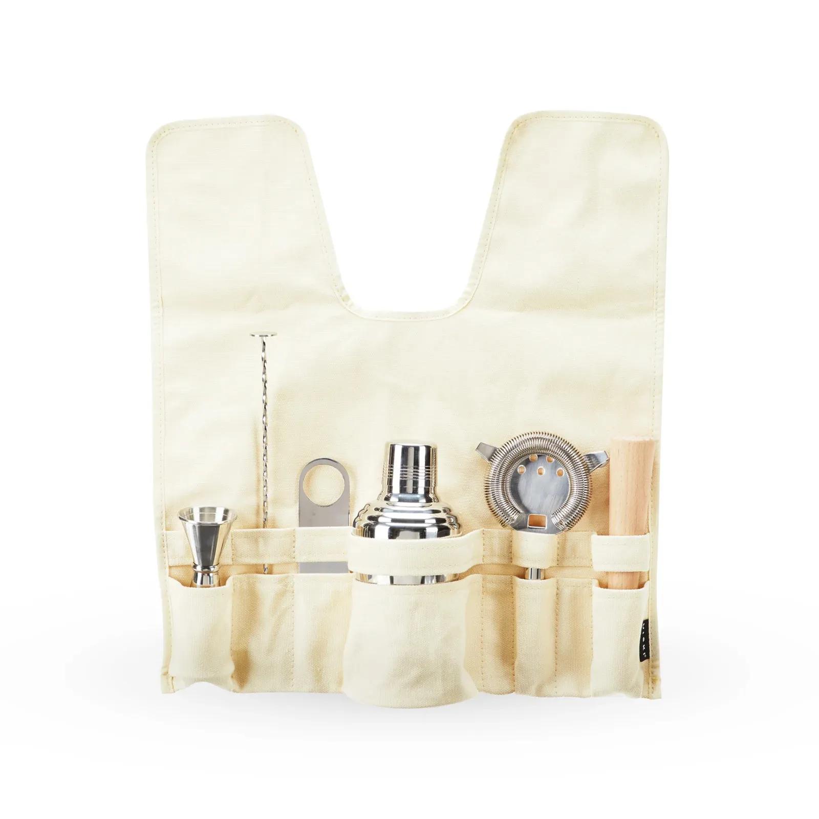 Travel Barware Set Stainless Steel with Canvas Bag