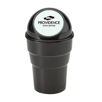 Mini Auto Trash Can Spring-Hinged Lid Cup Holder - product view 6