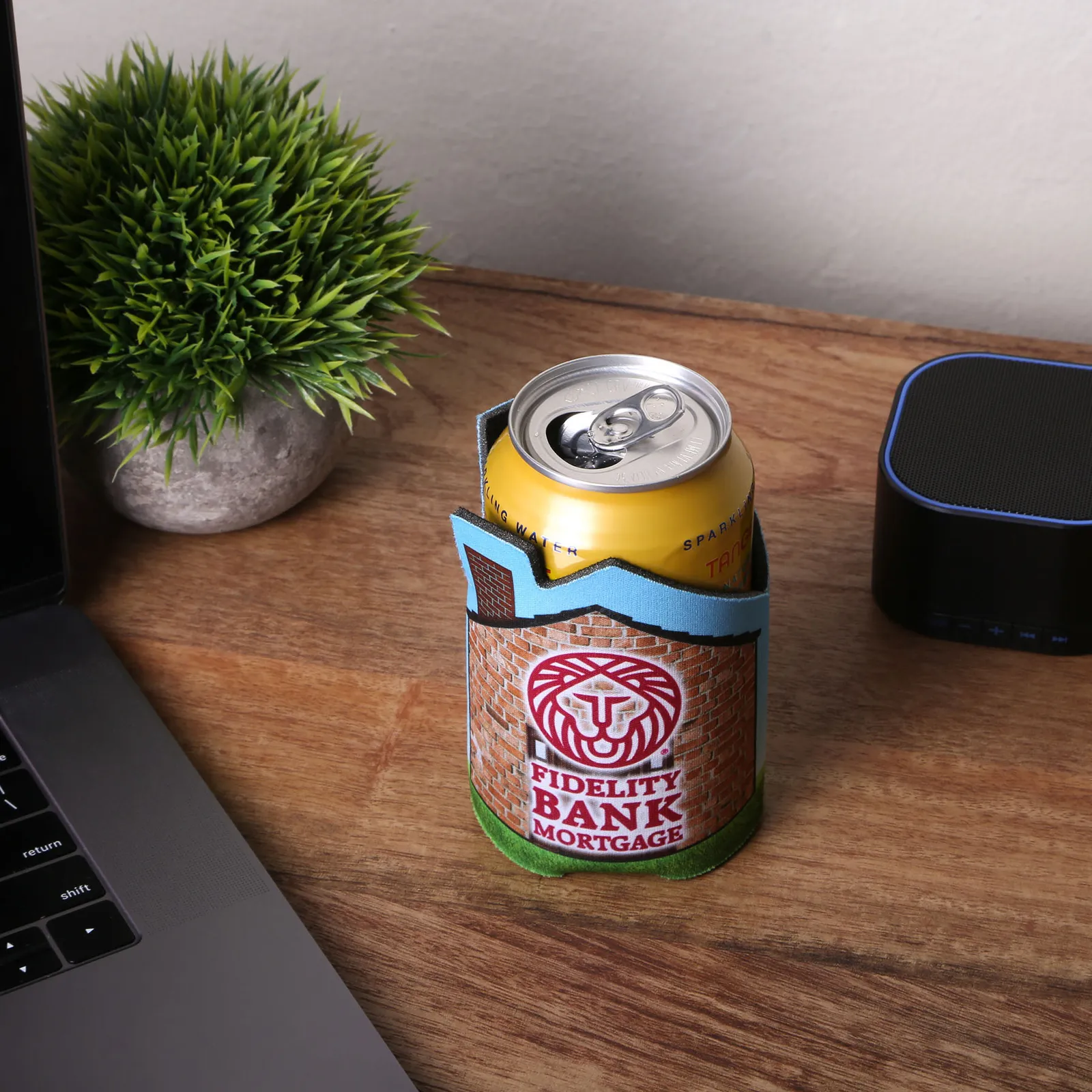 Custom Koozies House Shaped Scuba Foam - 4 x 4.25 in