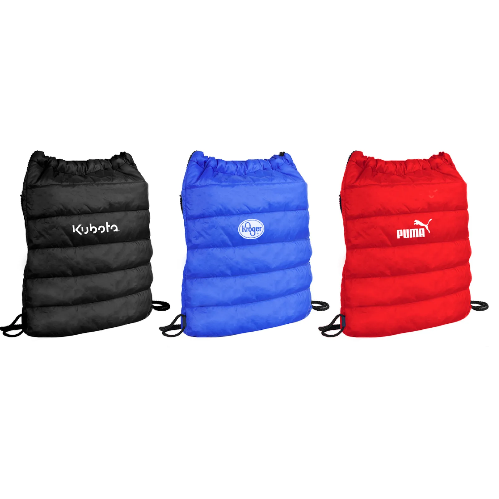 Cinch Backpack Quilted Nylon Foldable Travel - 14.5 x 16.5 in - product view 2