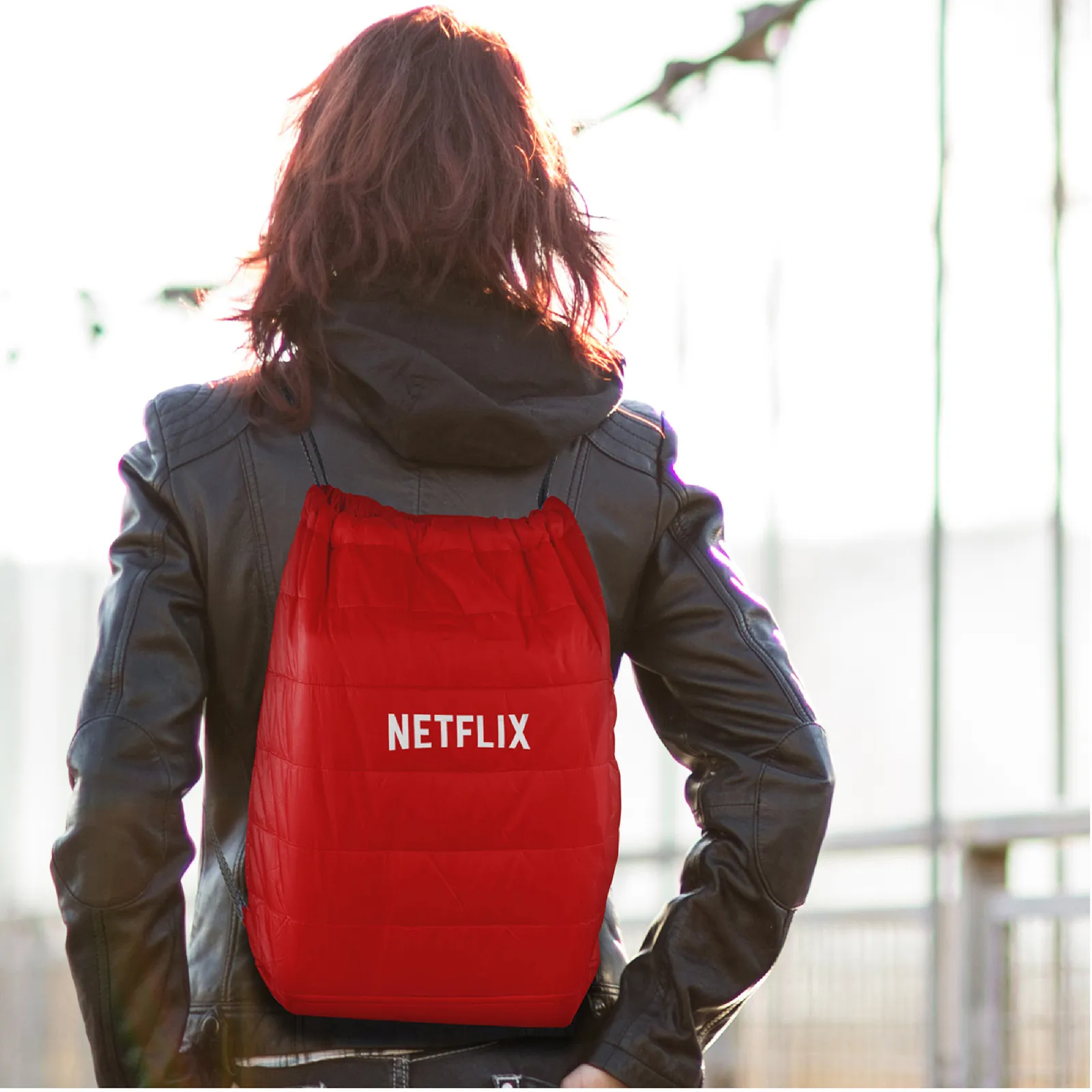 Cinch Backpack Quilted Nylon Foldable Travel - 14.5 x 16.5 in - product view 3