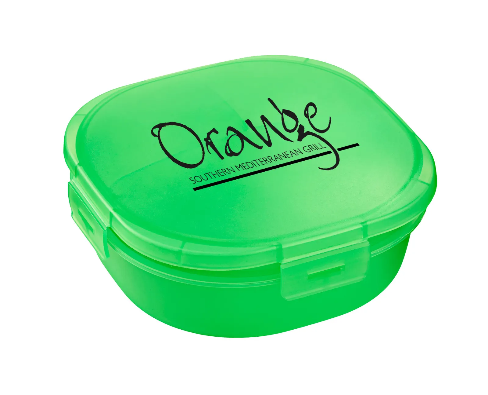 Salad Container Built-in Dressing Cup Polypropylene - 7 x 7 in - product view 6