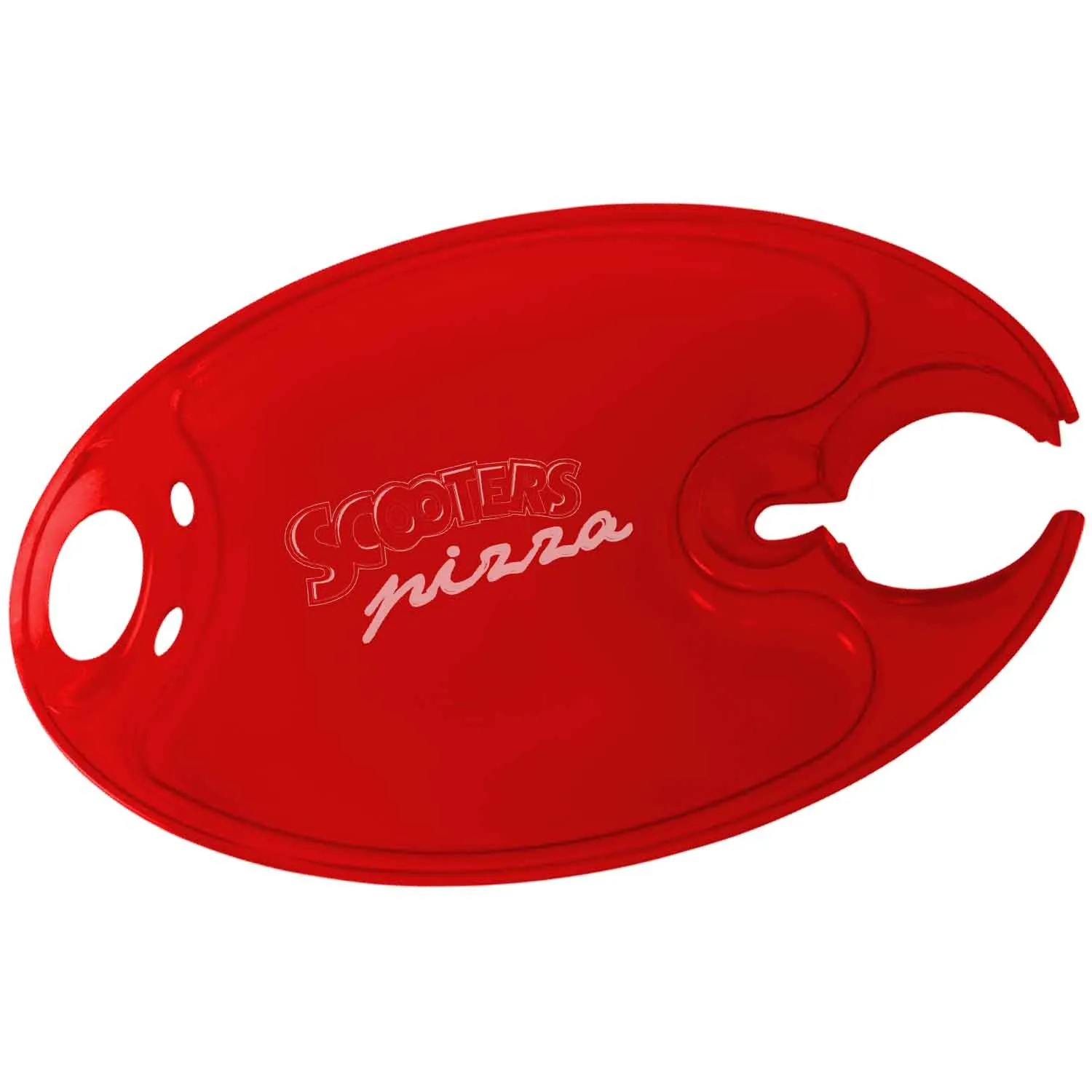 Party Plate with Wine Glass Holder - 13 x 8.5 in - product view 2