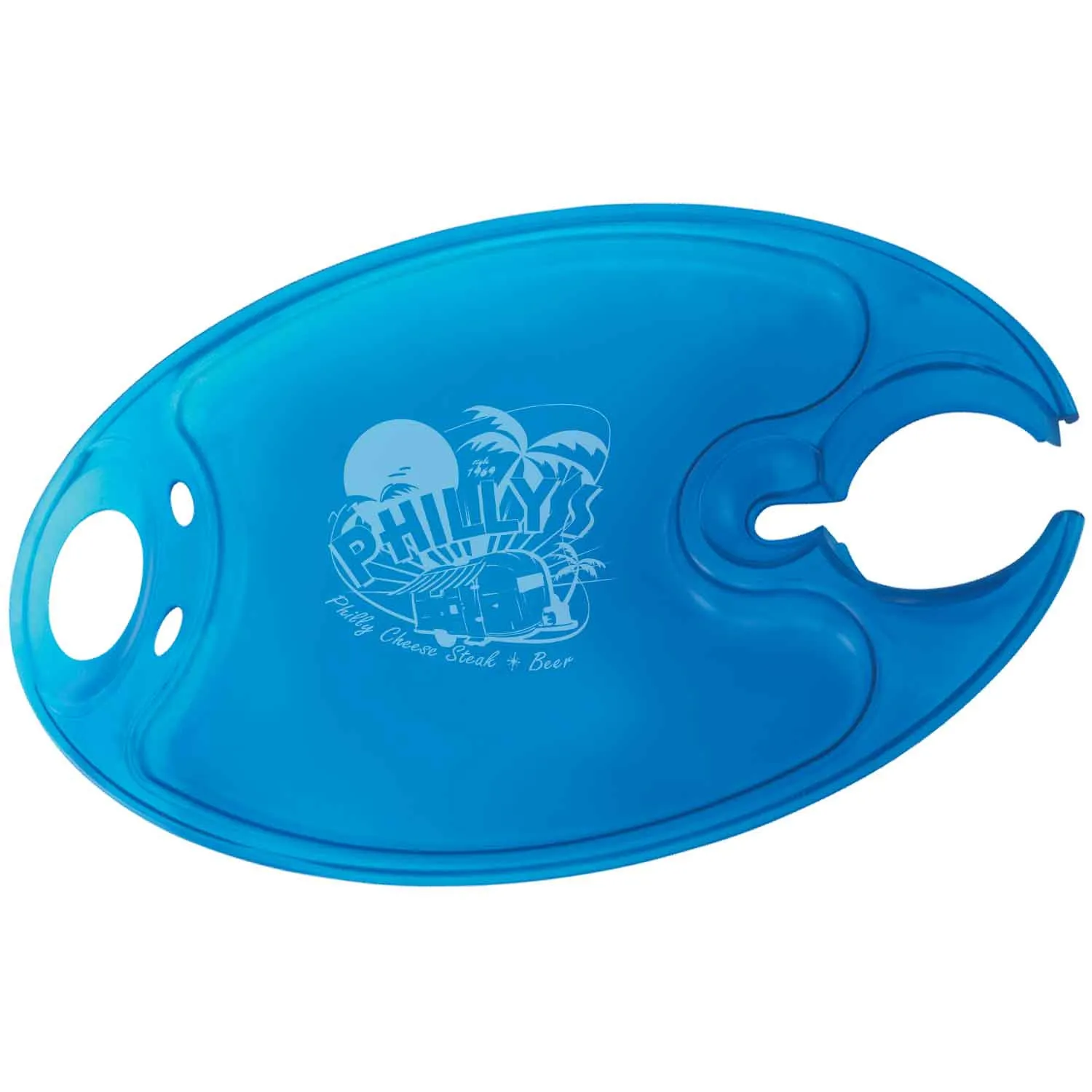 Party Plate with Wine Glass Holder - 13 x 8.5 in - product view 7