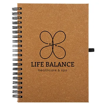 Bonded Leather Notebook Spiral with Sticky Notes - 5 x 7 in