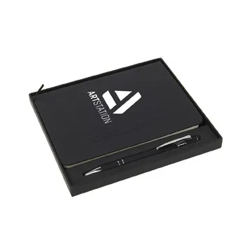 Magnetic Journal and Metal Pen Gift Set - 5 x 7 in