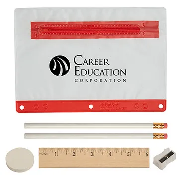 School Supply Kit Translucent Vinyl Pouch - 9 x 6 in - product view 3