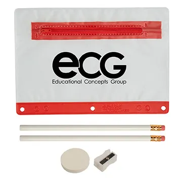 School Supply Kit Value Pack Vinyl Pouch - 9 x 6 in - product view 2