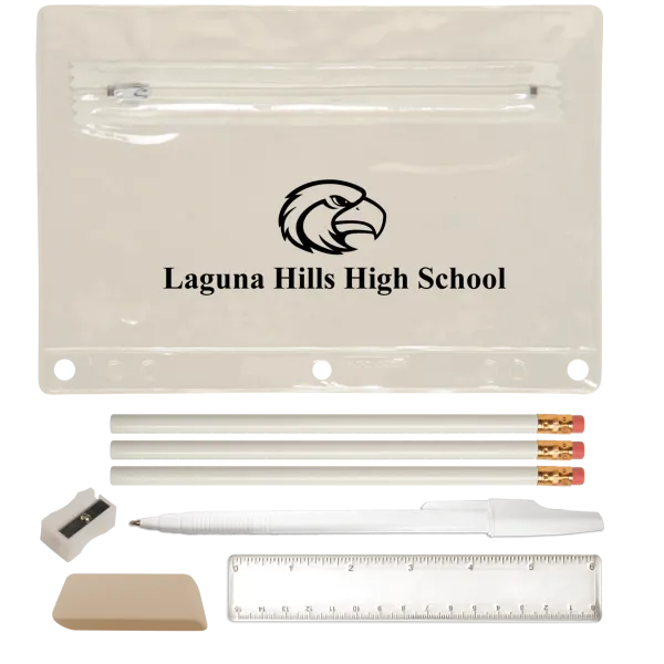 School Supply Kit Academic Pack Vinyl Pouch - 9 x 6 in - product view 3