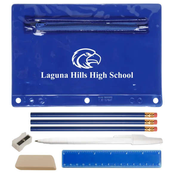 School Supply Kit Academic Pack Vinyl Pouch - 9 x 6 in - product view 4
