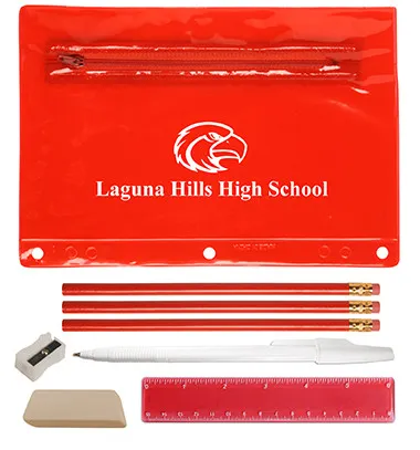 School Supply Kit Academic Pack Vinyl Pouch - 9 x 6 in - product view 5