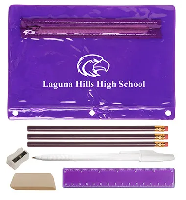 School Supply Kit Academic Pack Vinyl Pouch - 9 x 6 in - product view 6