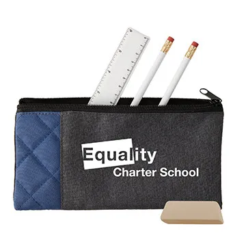School Supply Kit Quilted Polyester Pouch - 9 x 4.75 in - product view 3