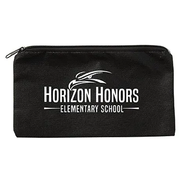 School Pouch Non-Woven RPET Zippered - 9 x 5 in