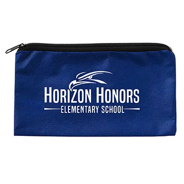 School Pouch Non-Woven RPET Zippered - 9 x 5 in - product view 2
