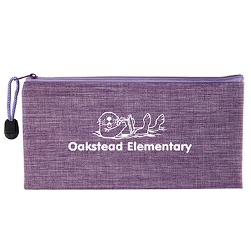 School Pouch Heathered Polycanvas Zippered - 9 x 4.4 in - product view 3