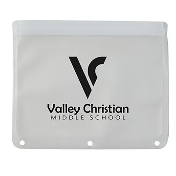 School Pouch PEVA Washable Zip-Lock - 9 x 8 in