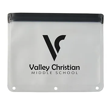 School Pouch PEVA Washable Zip-Lock - 9 x 8 in - product view 4