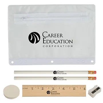 School Kit Deluxe PVC with Printed Supplies - 9.25 x 6.25 in