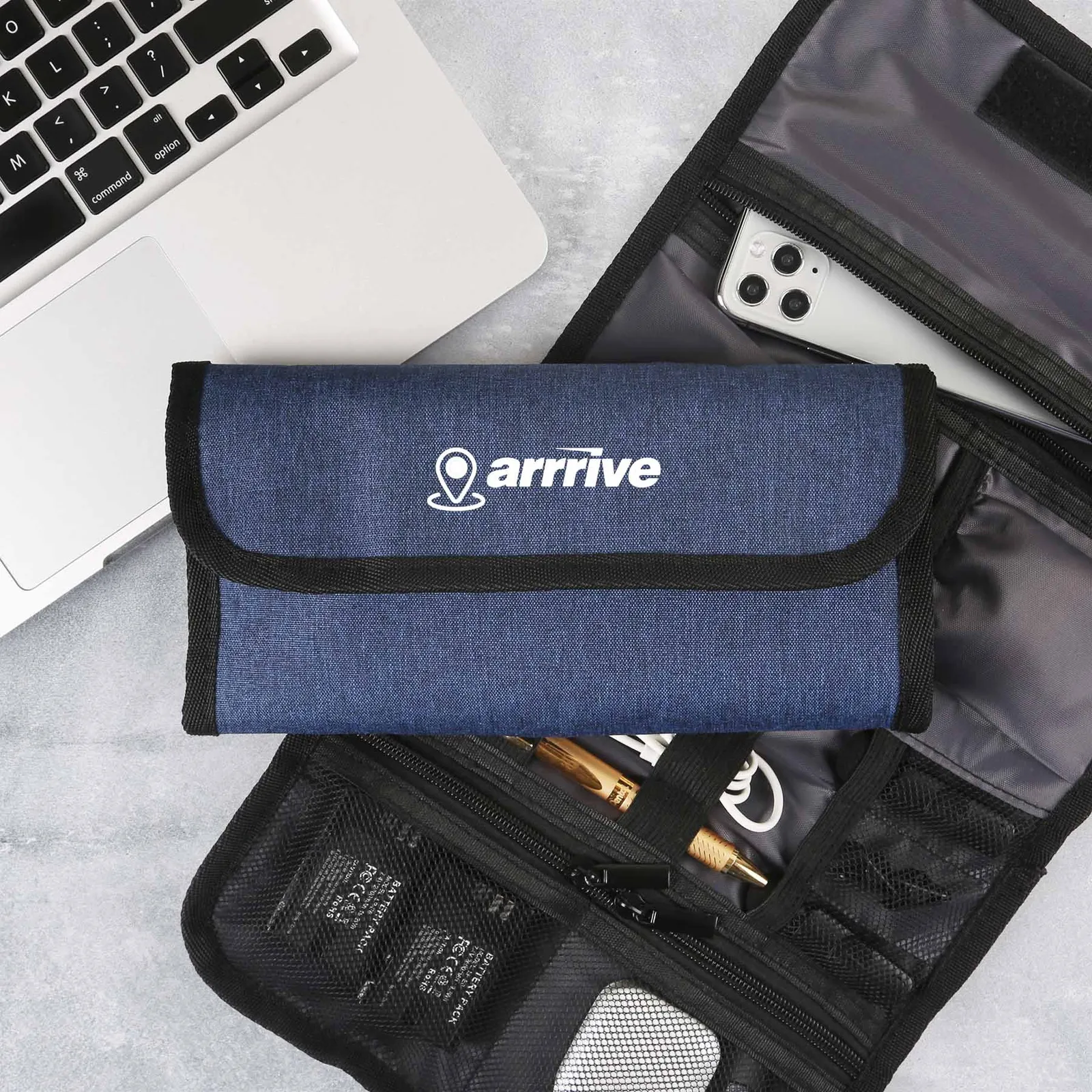 Tech Organizer RPET Roll-Up Mesh Pockets - 17 in