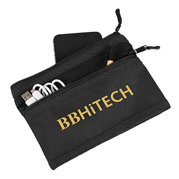 Tech Pouch RPET Mesh Dual Zipper - 8 in