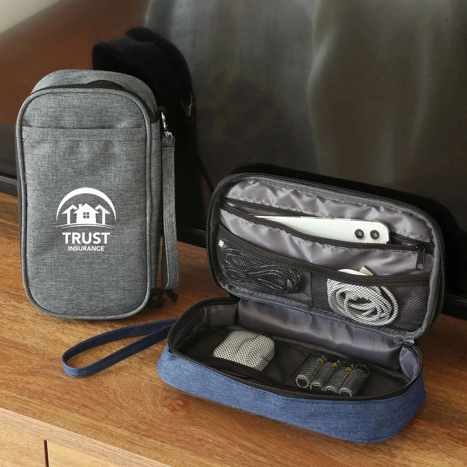 Travel Tech Organizer RPET Zippered - 5 x 9 in