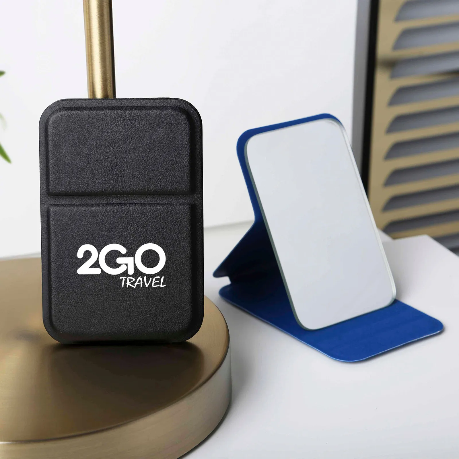 Folding Mirror Stand Adjustable Angle - 2.75 x 4.25 in - product view 2