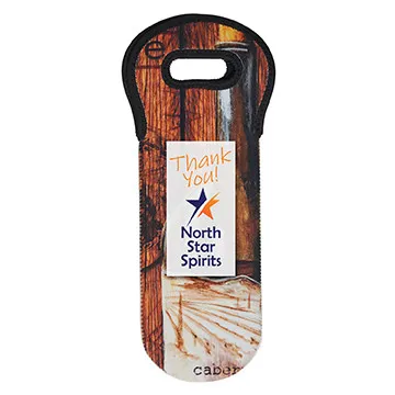 Neoprene Wine Bottle Holder Sublimated - 14 x 6 in