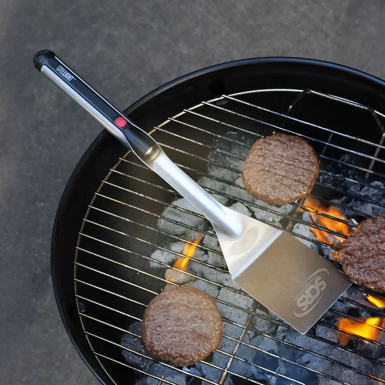 BBQ Spatula with LED Light Stainless Steel - 17.6 in