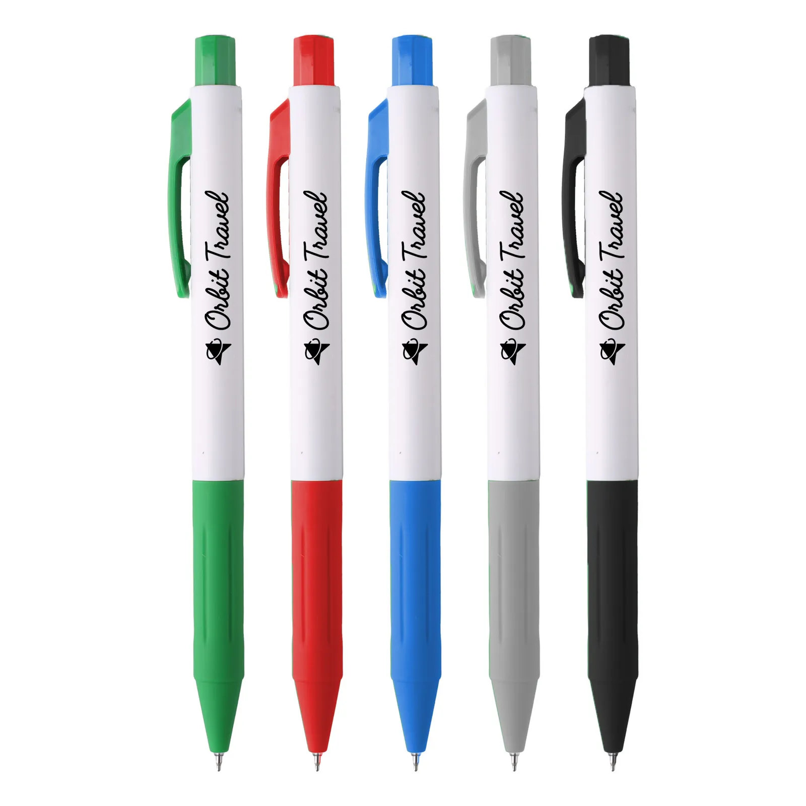 Pen Matte White Barrel Grooved Rubber Grip Gel Ink