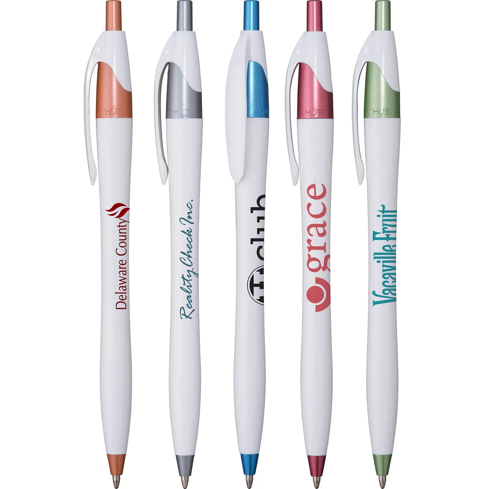 Pen with Shimmering Metallic Trim and Blue Ink