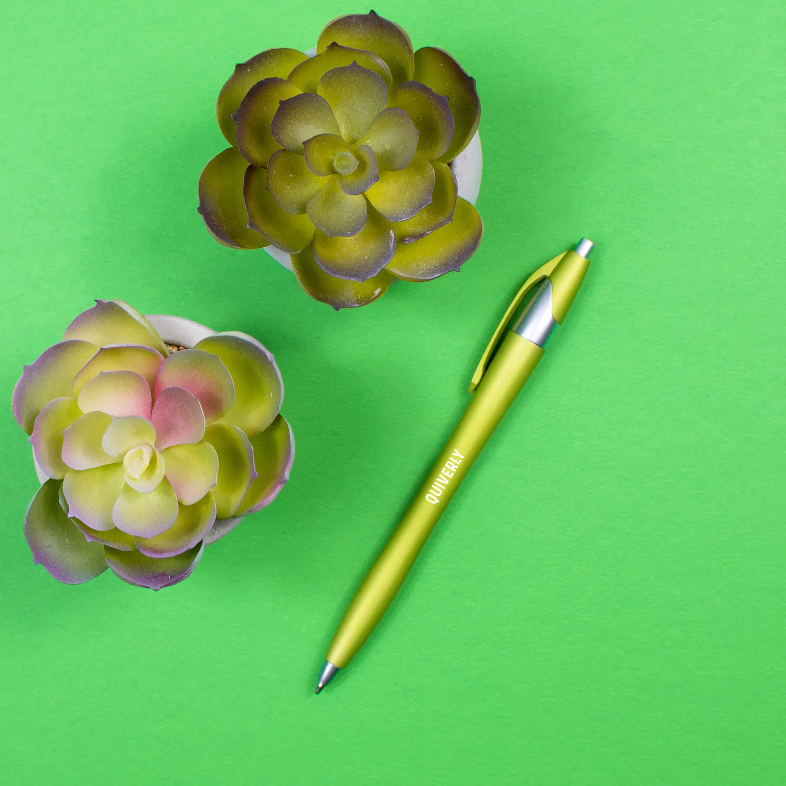 Soft Touch Pen with Metallic Spring Colors