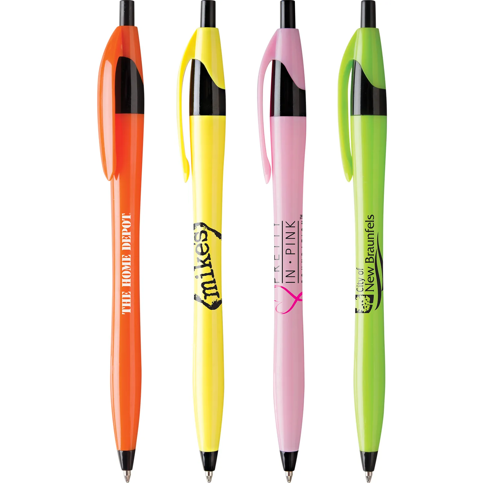 Ballpoint Pen Tropical Colors Black Accents