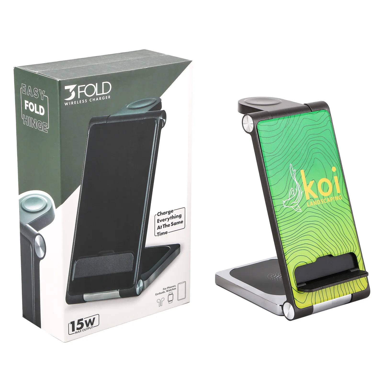 Wireless Charger 3-in-1 Foldable Stand - 5.75 in - product view 3