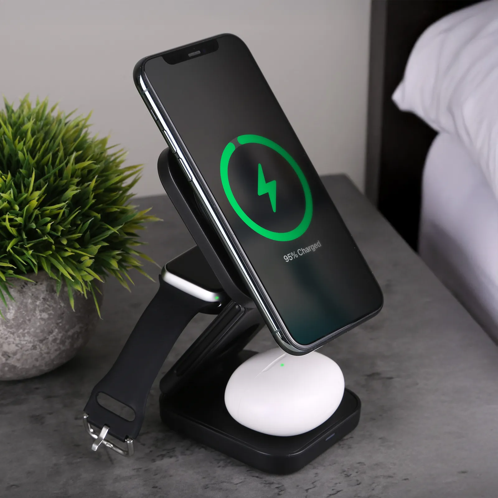 Wireless Charger 3-in-1 Magnetic Stand - 3.1 in - product view 3