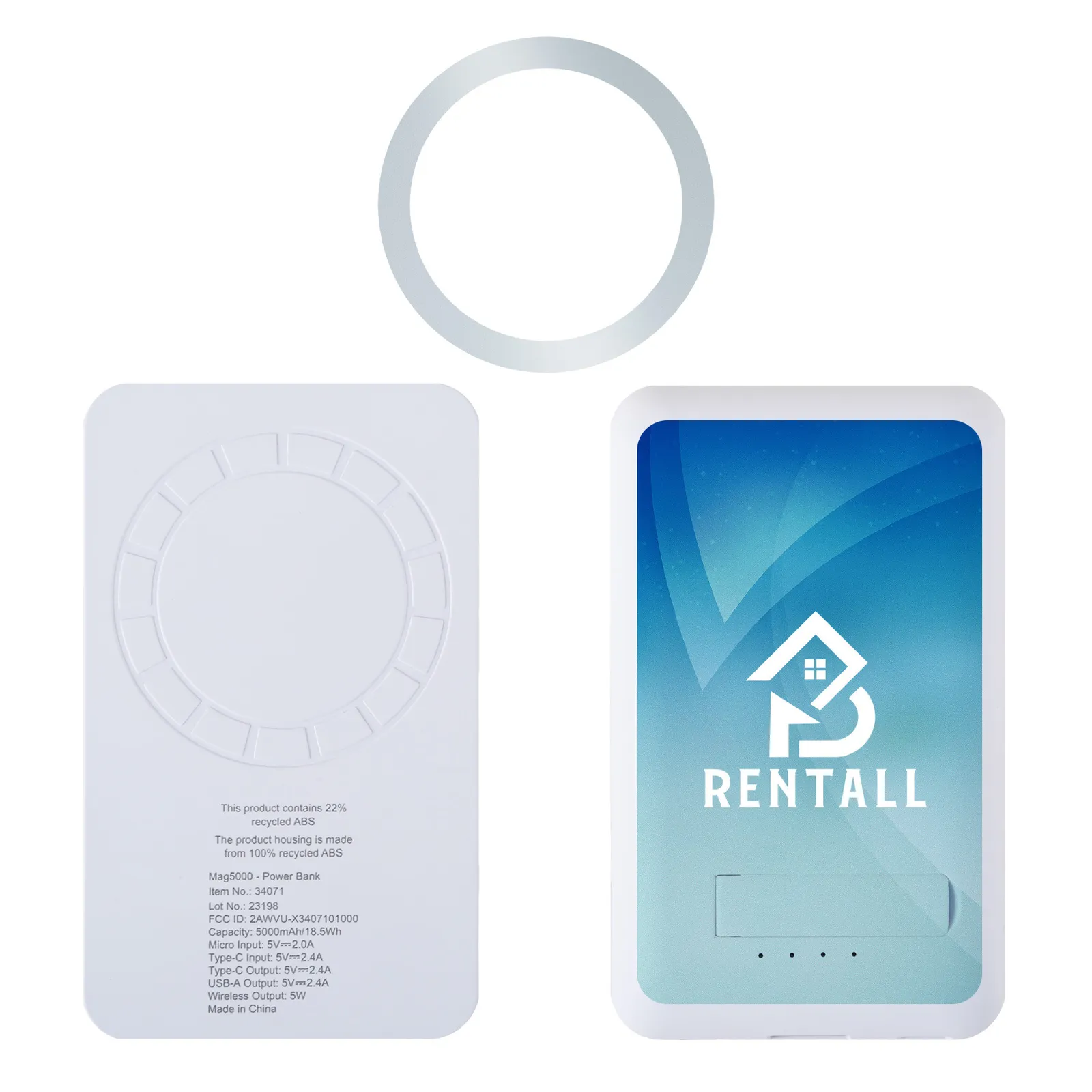 Power Bank Wireless Magnetic with Stand - 5000 mAh - product view 5